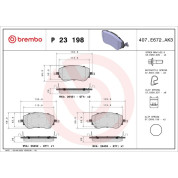 BREMBO Bremsklötze VA | FIAT Tipo, 500 16 | P 23 198