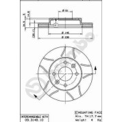 72 481 017M Bremsscheibe VA Brembo Max | RENAULT Clio,Megane,Kangoo,NISS 86 | 09.3148.75