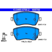 Bremsbelagsatz Suzuki P. Splash/Swift 1.0-1.6 05 | 13.0460-5700.2