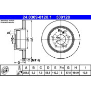 Bremsscheibe Db T. W124/W201 93-00 Power Disc | 24.0309-0120.1