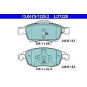 Bremsbelagsatz Peugeot P. 5008/Partner 1.6 08- Keramik | 13.0470-7229.2