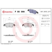 BREMBO Bremsklötze VA | AUDI A4, A5, A6, A7, Q5 07-18 | P 85 098