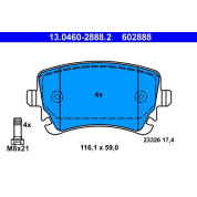 Bremsbelagsatz Audi T. A4/A6 03-11 | 13.0460-2888.2