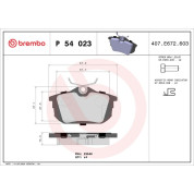 BREMBO Bremsklötze HA | MITSUBISHI Colt, Space Star 95-12 | P 54 023