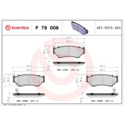 BREMBO Bremsklötze VA | SUZUKI Grand Vitara 98-06 | P 79 008