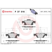 BREMBO Bremsklötze HA | JEEP Grand Cherokee 10 | P 37 016