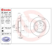 15 482 045 Bremsscheibe HA | MERCEDES W246 11 | 08.B347.40