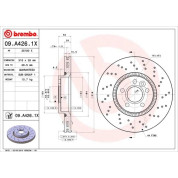 Bremsscheibe VA Xtra | FORD Galaxy VOLVO S60, S80 06 | 09.A426.1X