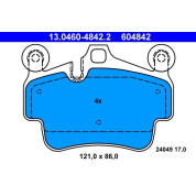 Bremsbelagsatz Porsche P./T. 911 3,6-3,8 04-12 | 13.0460-4842.2