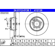 Bremsscheibe Vw T. T4 90-03 | 24.0112-0138.1