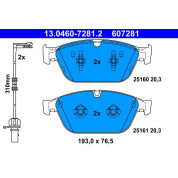 Bremsbelagsatz Audi S. A8 09-/Q5 12 | 13.0460-7281.2