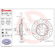 Bremsscheibe VA Xtra | DACIA Duster RENAULT 08 | 09.A727.1X