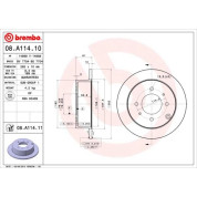 80 482 003 Bremsscheibe HA | HYUNDAI Matrix,Sonata,KIA Magnetis 98 | 08.A114.11