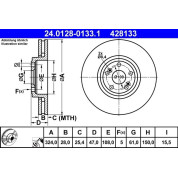 Bremsscheibe Renault P. Espace/Vel Satis 2.0-3.5 V6 02 | 24.0128-0133.1