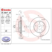 98 481 004 Bremsscheibe VA | DODGE Caliber 06 | 09.B647.21