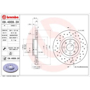 Bremsscheibe VA Xtra | FIAT Punto OPEL Adam, Corsa 06 | 09.4939.3X