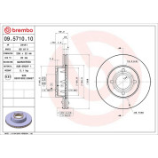 12 481 011 Bremsscheibe VA | AUDI 80,Coupe 88 | 09.5710.10