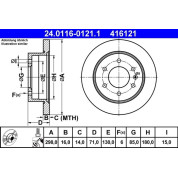 Bremsscheibe Db T. Sprinter 06 | 24.0116-0121.1