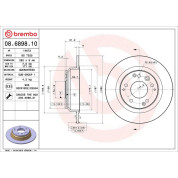 86 482 009 Bremsscheibe HA | HONDA Legend,Shuttle 91 | 08.6898.10