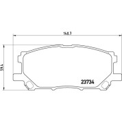 BREMBO Bremsklötze VA | LEXUS RX 03 | P 83 067