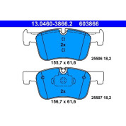 Bremsbelagsatz Bmw P. 1/3/4 1,5-2,0 10 | 13.0460-3866.2