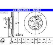 Bremsscheibe Honda P. Cr-V 2.0-2.4 01-06 | 24.0125-0182.1