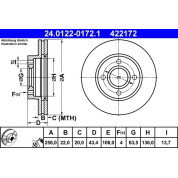 Bremsscheibe Ford P. Fiesta/Focus/Fusion/Puma 1.0-2.0 16V 95-12 | 24.0122-0172.1