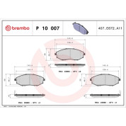 BREMBO Bremsklötze VA | CHEVROLET/DAEW Epica 06 | P 10 007