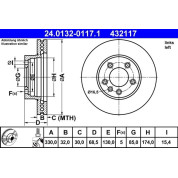 Bremsscheibe Porsche P. Cayenne | 24.0132-0117.1