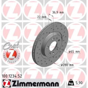 12 481 024 Sport Bremsscheibe VA Sport | AUDI A3,VW Golf,SEAT,SKODA 96 | 100.1234.52