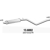 Mittelschalldämpfer | DACIA Duster 1.6 16V 2WD 10 | 13.6002