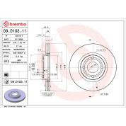 Bremsscheibe VA | FORD Fiesta 17 | 09.D103.11