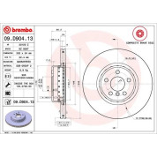 Bremsscheibe VA | BMW 5, X3, X4 16 | 09.D904.13