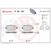 BREMBO Bremsklötze VA | LANCIA Ypsilon 03 | P 23 127