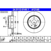 Bremsscheibe Db T. S210 2.0-4.3 Combi 96-03 | 24.0112-0149.1