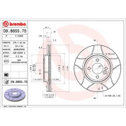 11 481 039M Bremsscheibe VA Brembo Max | MINI 01 | 09.8655.75