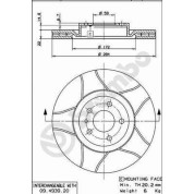 40 481 017M Bremsscheibe VA Brembo Max | ALFA 147,156,164,FIAT,LANCIA 88 | 09.4939.76