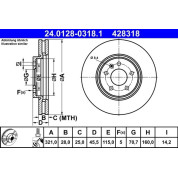 Bremsscheibe | 24.0128-0318.1