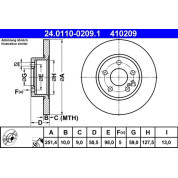 Bremsscheibe Alfa Bd. 147/156 97-10 | 24.0110-0209.1