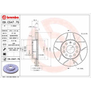 Bremsscheibe VA | AUDI A3,SKODA,SEAT,VW 12 | 09.C547.75