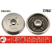 72 472 022 Bremstrommel | RENAULT Clio,Modus 05 | DB4363