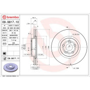 82 481 100 Bremsscheibe VA | TOYOTA Avensis 03 | 09.9817.11