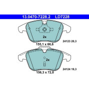 Bremsbelagsatz Volvo P. S60/S80/V60/V70/Xc70 1,5-3,2 06- Keramik | 13.0470-7228.2