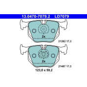 Bremsbelagsatz Bmw T. 3/5/7/X3/X5/Z4 94-11 Keramik | 13.0470-7079.2