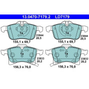 Bremsbelagsatz Opel P. Adam/Astra/Combo/Corsa/Meriva/Zafira 04- Keramik | 13.0470-7179.2