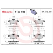 BREMBO Bremsklötze VA | OPEL Corsa E 15 | P 59 089