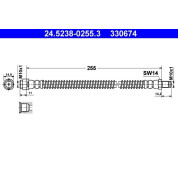 Bremsschlauch | 24.5238-0255.3