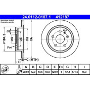 Bremsscheibe Opel T. Insignia 08 | 24.0112-0187.1