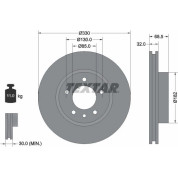 Bremsscheibe Porsche P. Cayenne/Touareg 17 Le | 92121505