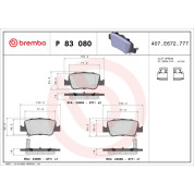 BREMBO Bremsklötze HA | TOYOTA Auris 06-18 | P 83 080